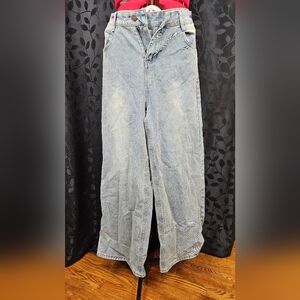 Baggy Style Acid Wash Jeans